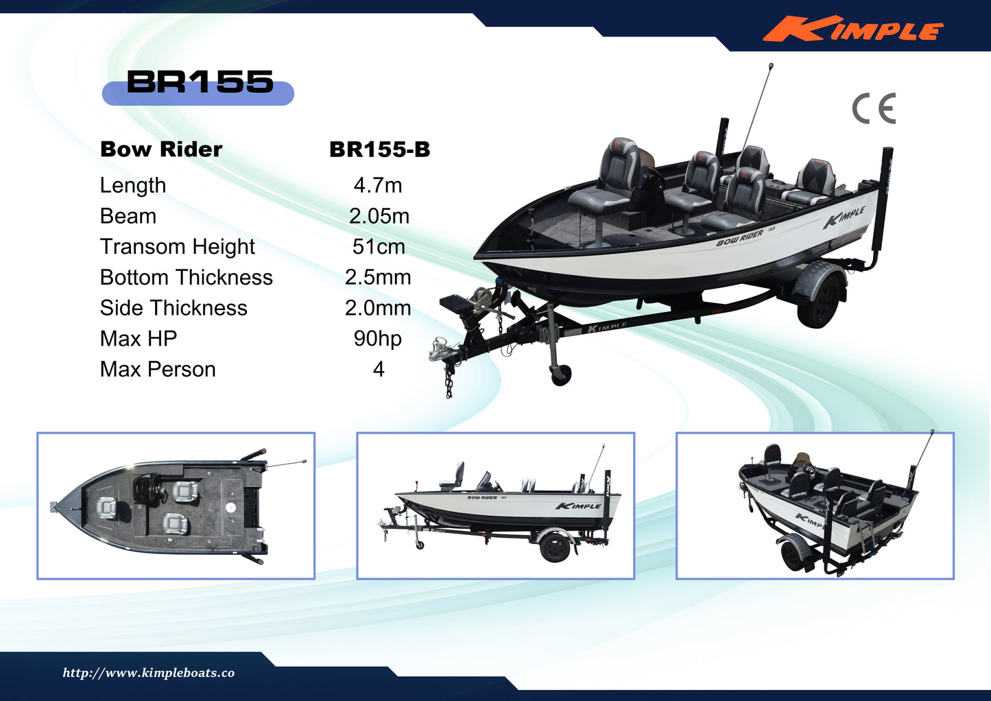 Kimple Bow Rider BR 155-B CS Einzelkonsole
