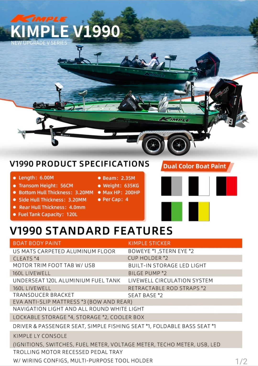 Kimple V-1990 Bass Boat