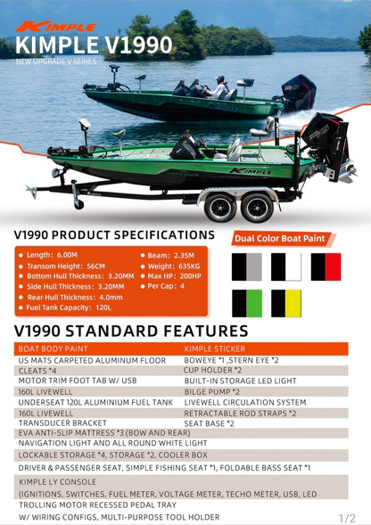 Kimple V-1990 Bass Boat