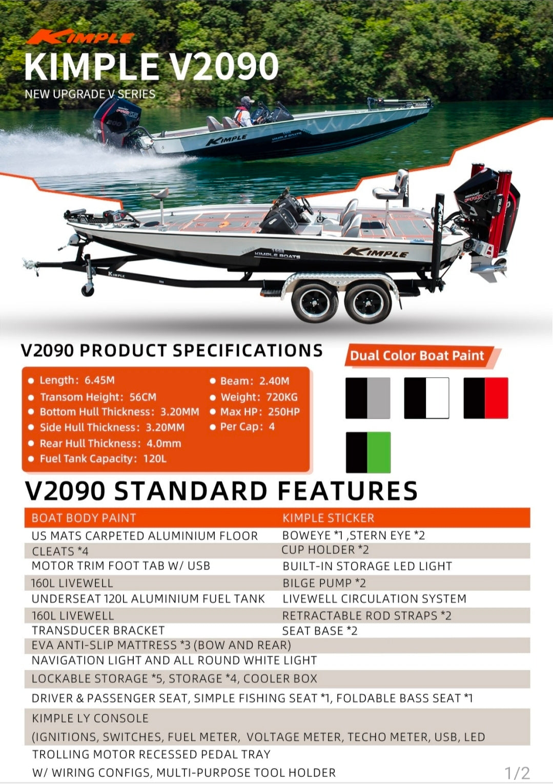 Kimple V 2090 Bass Boat